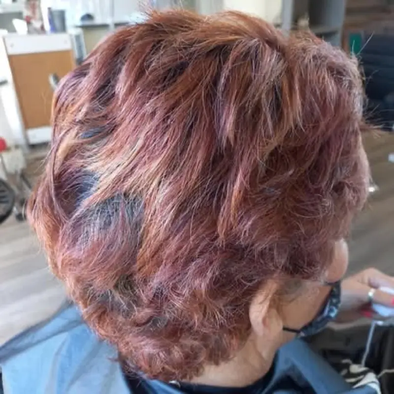 Red textured cut